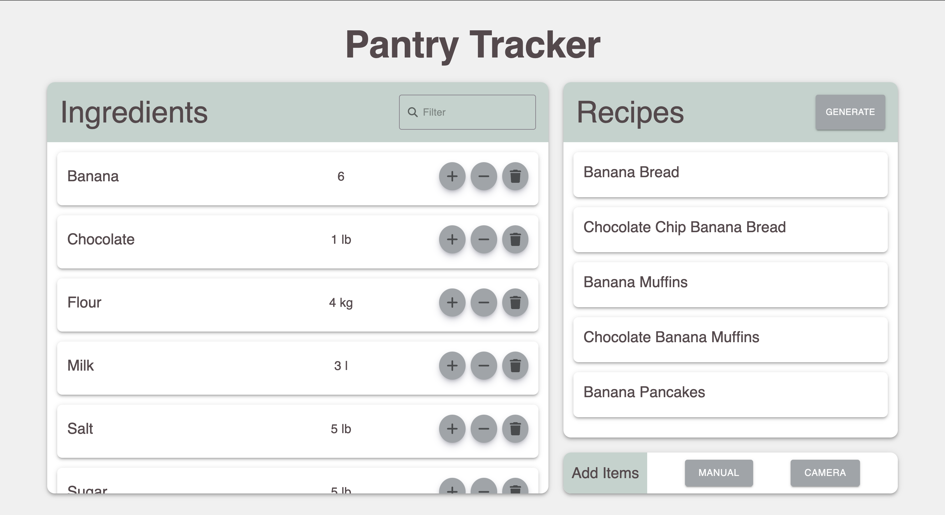 Pantry Tracker